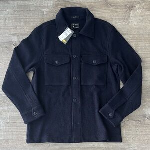 Todd Snyder Navy Boiled Wool Shirt Jacket
